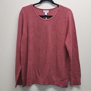 Market & Spruce Thurryn Dusty Rose Crewneck Sweater